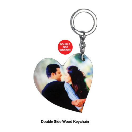 Double Side Wood Keychain