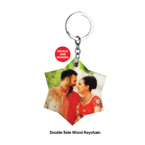 Double Side Wood Keychain – A