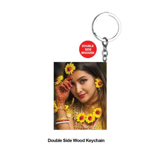 Double Side Wood Keychain – I