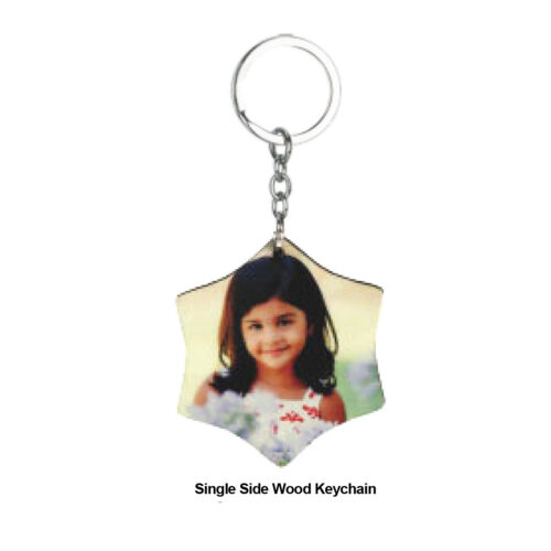 Single Side Wood Keychain – A