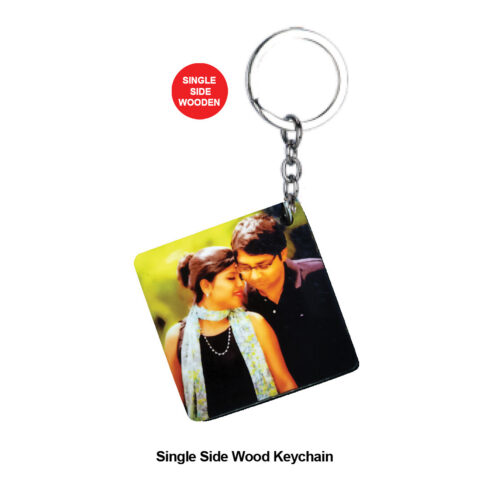 Single Side Wood Keychain – K