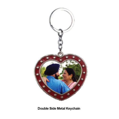 Double Side Metal Keychain – B