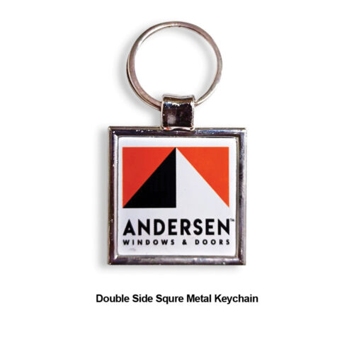 Double Side Metal Keychain Square – A