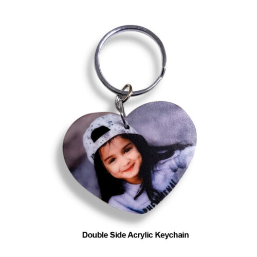 Single Side Acrylic Heart Keychain